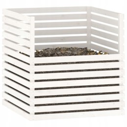 White composter 100x100x102 cm solid wood s