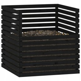 Black composter 100x100x102 cm solid wood