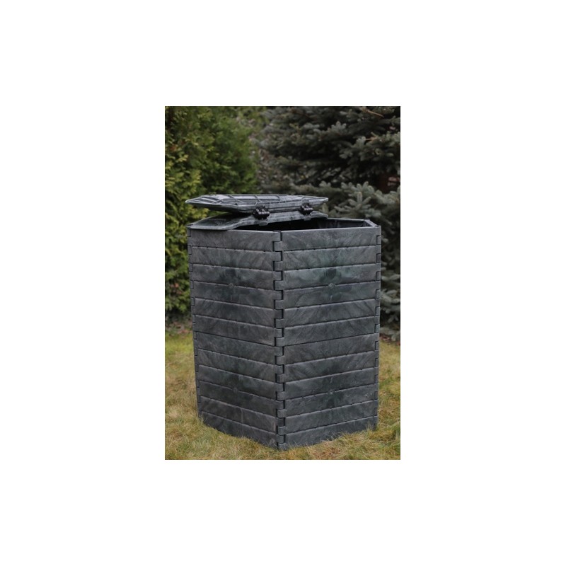 Termokompostētājs 730l eco 100, visu gadu, sala izturīgs, slēgts, zaļš