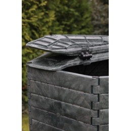 Termokompostētājs 730l eco 100, visu gadu, sala izturīgs, slēgts, zaļš
