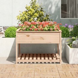 Flowerpot with shelf 111 5x111 5x81 cm solid wood sos