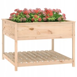 Puķupods ar polku 111 5x111 5x81 cm masīvkoka mērci