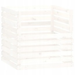 White composter 80x80x78 cm solid pine wood