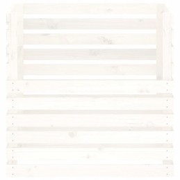 White composter 80x80x78 cm solid pine wood