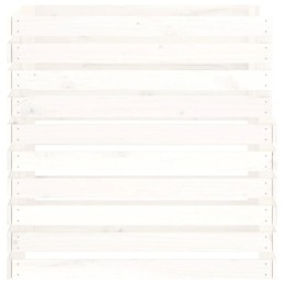 White composter 80x80x78 cm solid pine wood