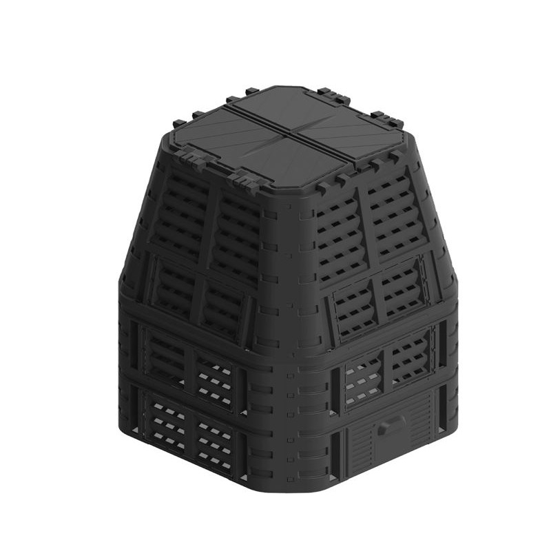 Plastikust aiakomposter, must, 1000 l