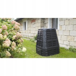 Plastmasas dārza kompostētājs, melns, 1000 l