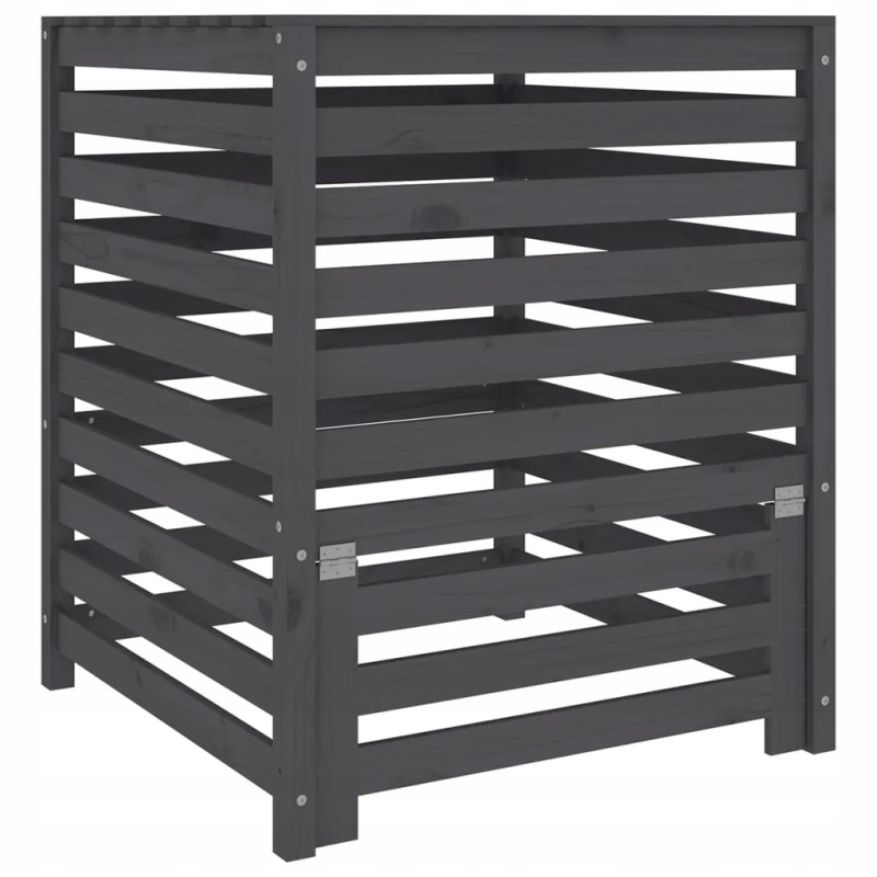 Composter gray 82 5x82 5x99 5 cm solid wood