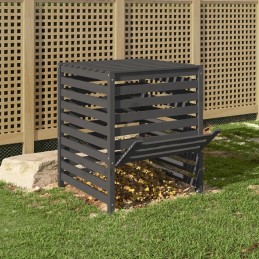 Composter gray 82 5x82 5x99 5 cm solid wood