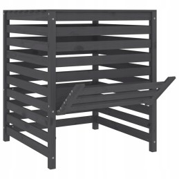 Composter gray 82 5x82 5x99 5 cm solid wood
