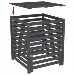Composter gray 82 5x82 5x99 5 cm solid wood