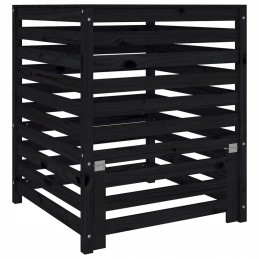 Melns kompostētājs 82 5x82 5x99 5 cm masīvkoks