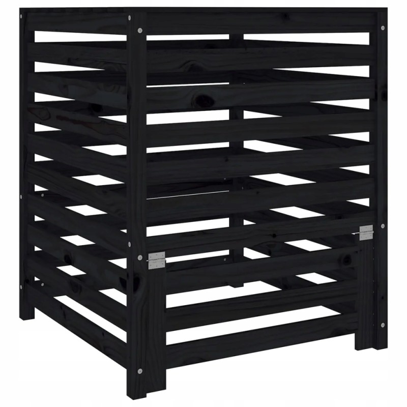 Composter black 82 5x82 5x99 5 cm solid wood