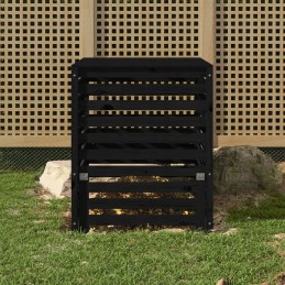 Composter black 82 5x82 5x99 5 cm solid wood