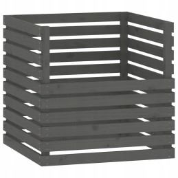 Gray composter 80x80x78 cm solid pine wood