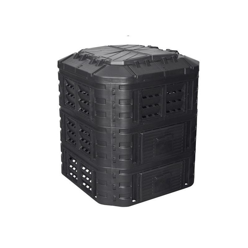 Plastikinis sodo komposteris 860 l, juodas