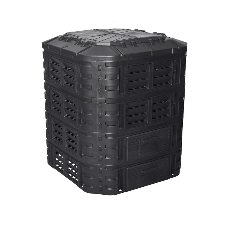 Plastmasas dārza kompostētājs 1120 l, melns