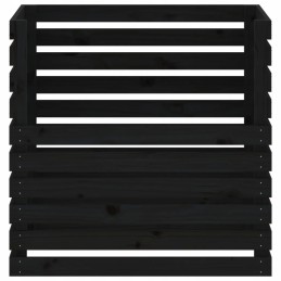 Black composter 80x80x78 cm solid wood sos