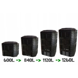 Moduļu kompostētājs 1260l melns g-comp Polish