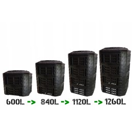 Moduļu kompostētājs 1260l melns g-comp Polish