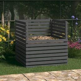Gray composter 100x100x102 cm solid wood s