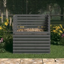 Gray composter 100x100x102 cm solid wood s