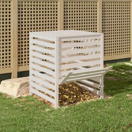 Composter white 82 5x82 5x99 5 cm solid wood