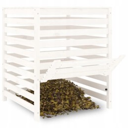Composter white 82 5x82 5x99 5 cm solid wood