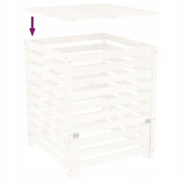Composter white 82 5x82 5x99 5 cm solid wood