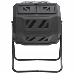 Garden composter black 73x64x95 cm 160 l