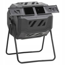 Garden composter black 73x64x95 cm 160 l