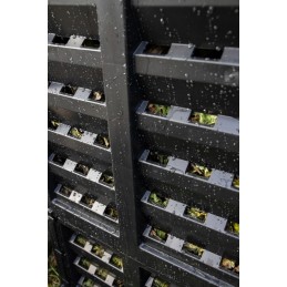 Aiakomposter 1260 l, suur, must, modulaarne, tasuta komposti aktivaator