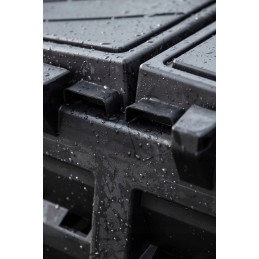 Aiakomposter 1260 l, suur, must, modulaarne, tasuta komposti aktivaator