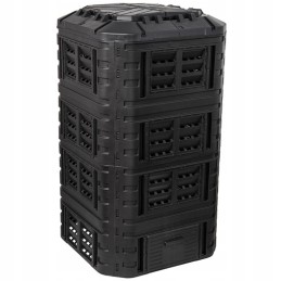 Garden composter 1260 l large black modular free compost activator