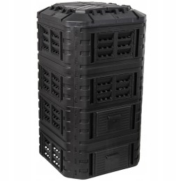Garden composter 1260 l large black modular free compost activator