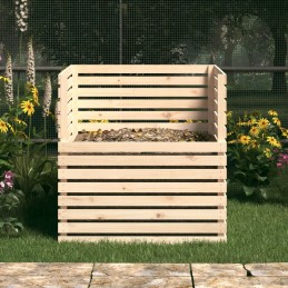 Composter 100x100x102 cm solid pine wood