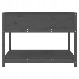 Vidaxl lillepott riiuliga, hall, 111,5x111,5x81 cm, täismännipuit