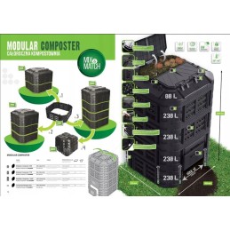 Modulinis komposteris visus metus eco xxl lenkiškas komposteris 1260 litrų