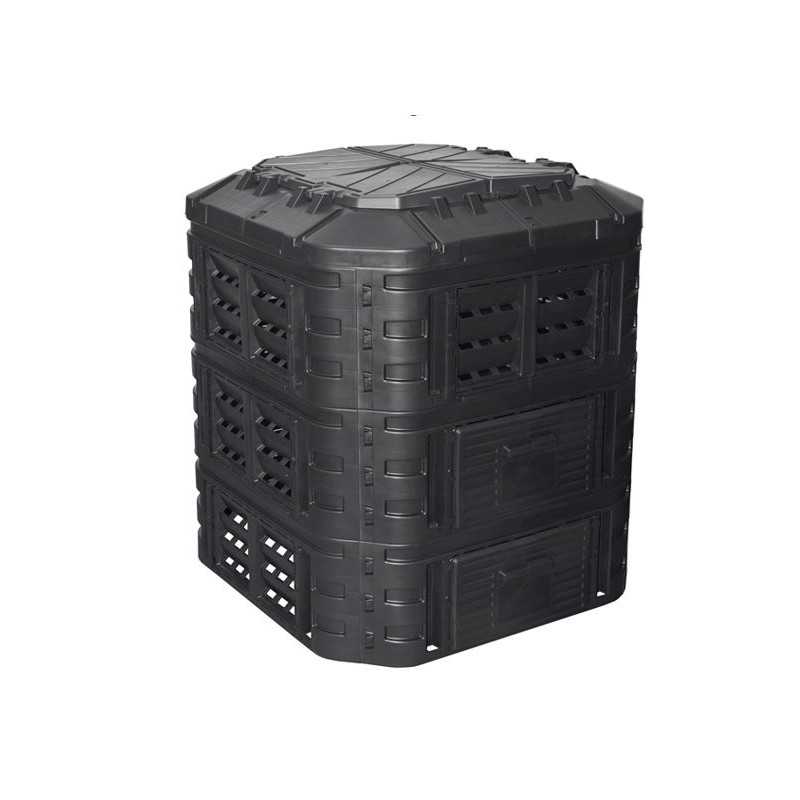 Plastikinis sodo komposteris 860 l, juodas