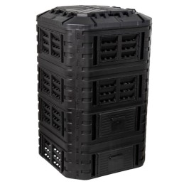 Plastmasas dārza kompostētājs 1260 l, melns