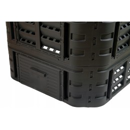 Plastmasas dārza kompostētājs 1260 l, melns