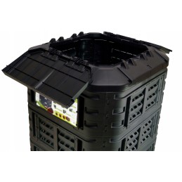 Plastmasas dārza kompostētājs 1260 l, melns