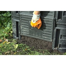 Plastmasas dārza kompostētājs 1260 l, melns