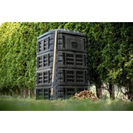 Plastic garden composter 1260 l black