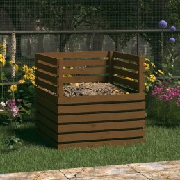 Honey composter brown 80x80x78 cm solid wood