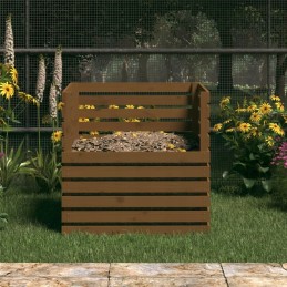 Honey composter brown 80x80x78 cm solid wood