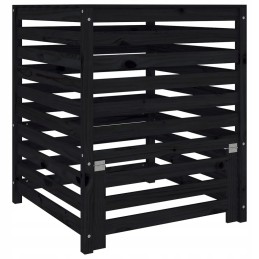 Melns kompostētājs 82 5x82 5x99 5 cm priedes masīvkoks