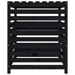 Black composter 82 5x82 5x99 5 cm solid pine wood