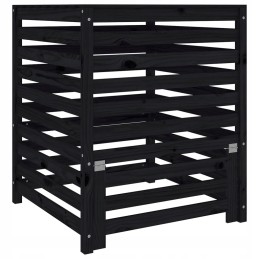 Melns kompostētājs 82 5x82 5x99 5 cm priedes masīvkoks
