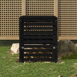 Black composter 82.5x82.5x99.5cm pine wood